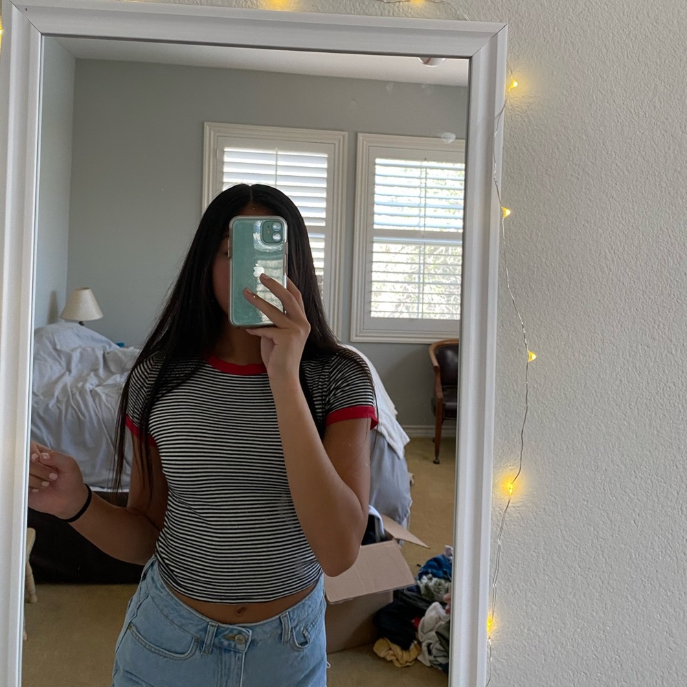 f21 striped tee